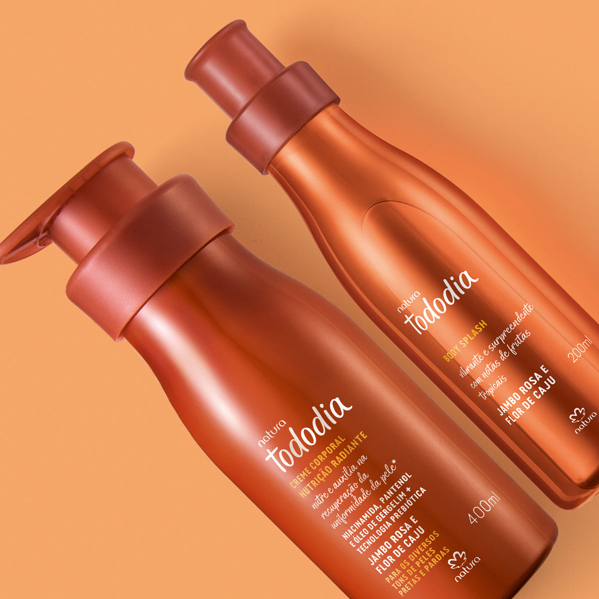 Kit Tododia Jambo Rosa e Flor de Caju Body Splash 200ml + Creme Nutritivo 400ml - Natura