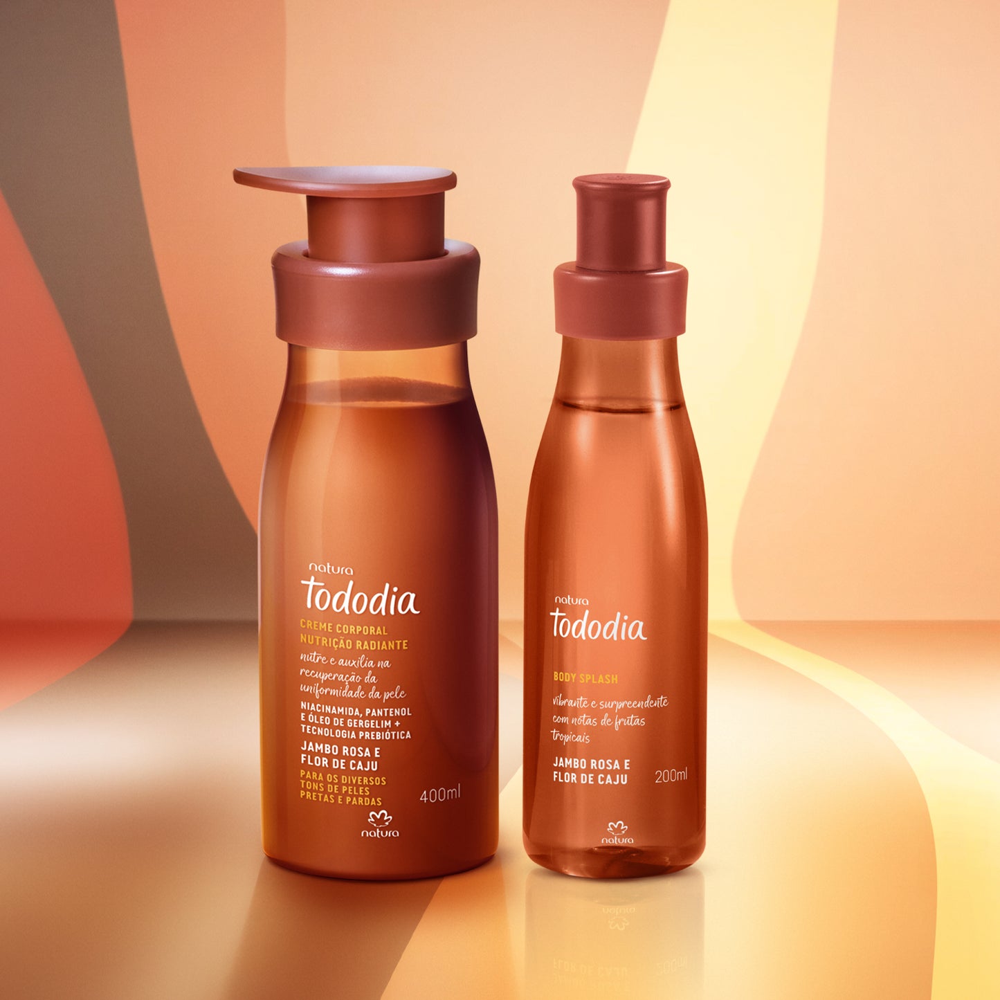 Kit Tododia Jambo Rosa e Flor de Caju Body Splash 200ml + Creme Nutritivo 400ml - Natura