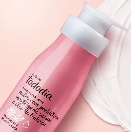 Creme Nutritivo para o Corpo Framboesa e Pimenta Rosa Tododia 400ml - Natura