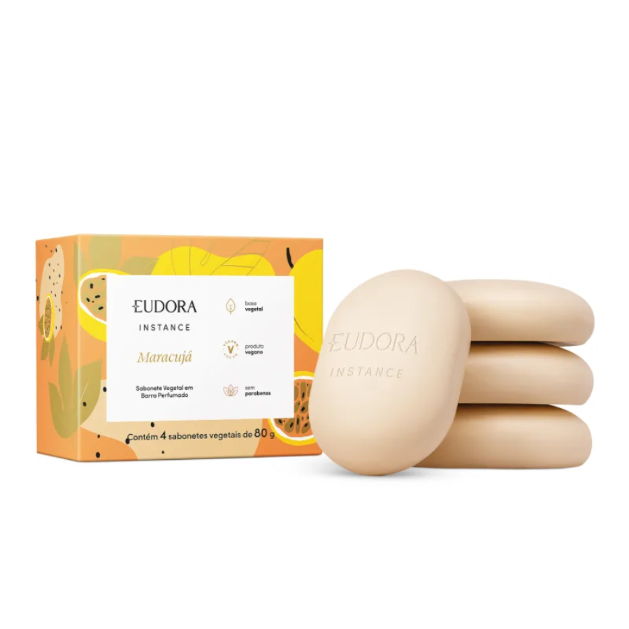Kit Presente Maracuja Instance Body Spray 200ml + Sabonete c/ 4 unid Eudora