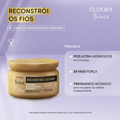 Máscara Capilar Siàge Reconstrói Os Fios 250g - Eudora