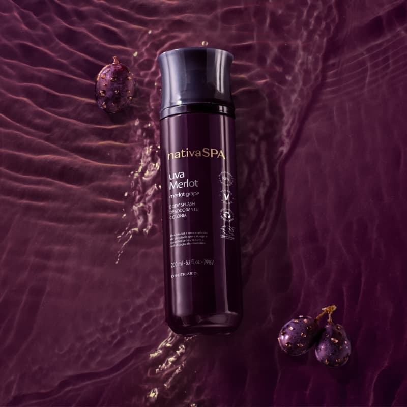 Body Splash Desodorante Colônia Nativa Spa Uva Merlot 200ml - o Boticário