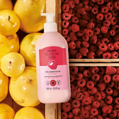 Loção Hidratante Corporal Cuide-se Bem Feira Framboesa 400ml - o Boticário