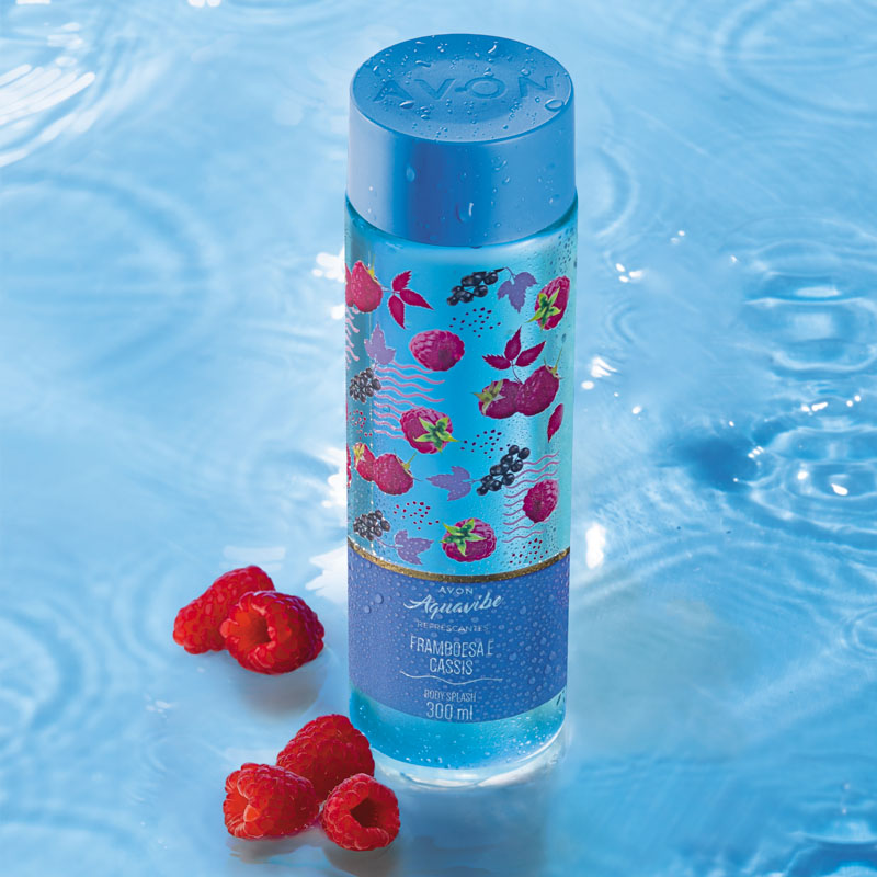 Aquavibe Framboesa e Cassis Body Splash 300ml Avon