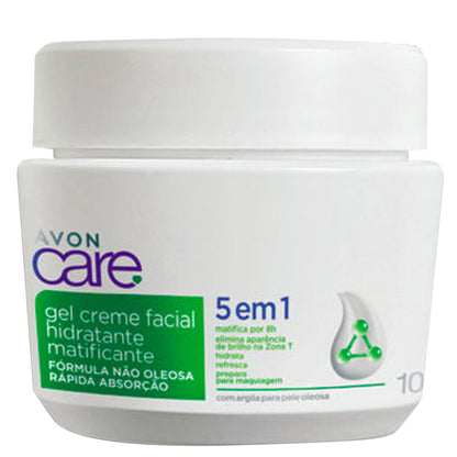 Gel Creme Facial Hidratante Matificante 5 em 1 Avon Care 100g