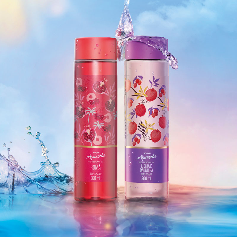 Aquavibe Lichia e Baunilha Body Splash 300ml Avon