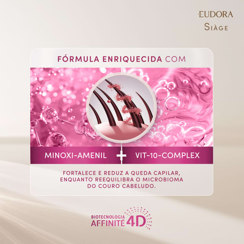 Combo Siàge Dermo Hair Antiqueda: Shampoo 300ml + Condicionador 280ml - Eudora