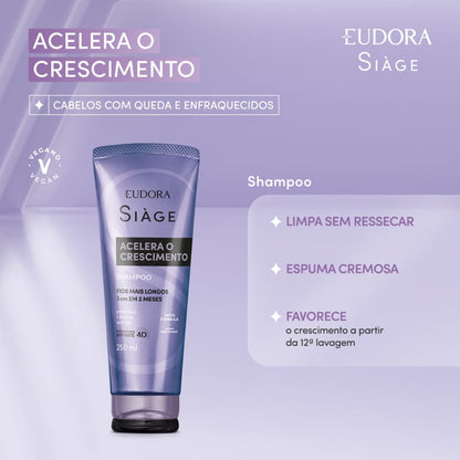 Shampoo Siage Acelera o Crescimento 250ml - Eudora