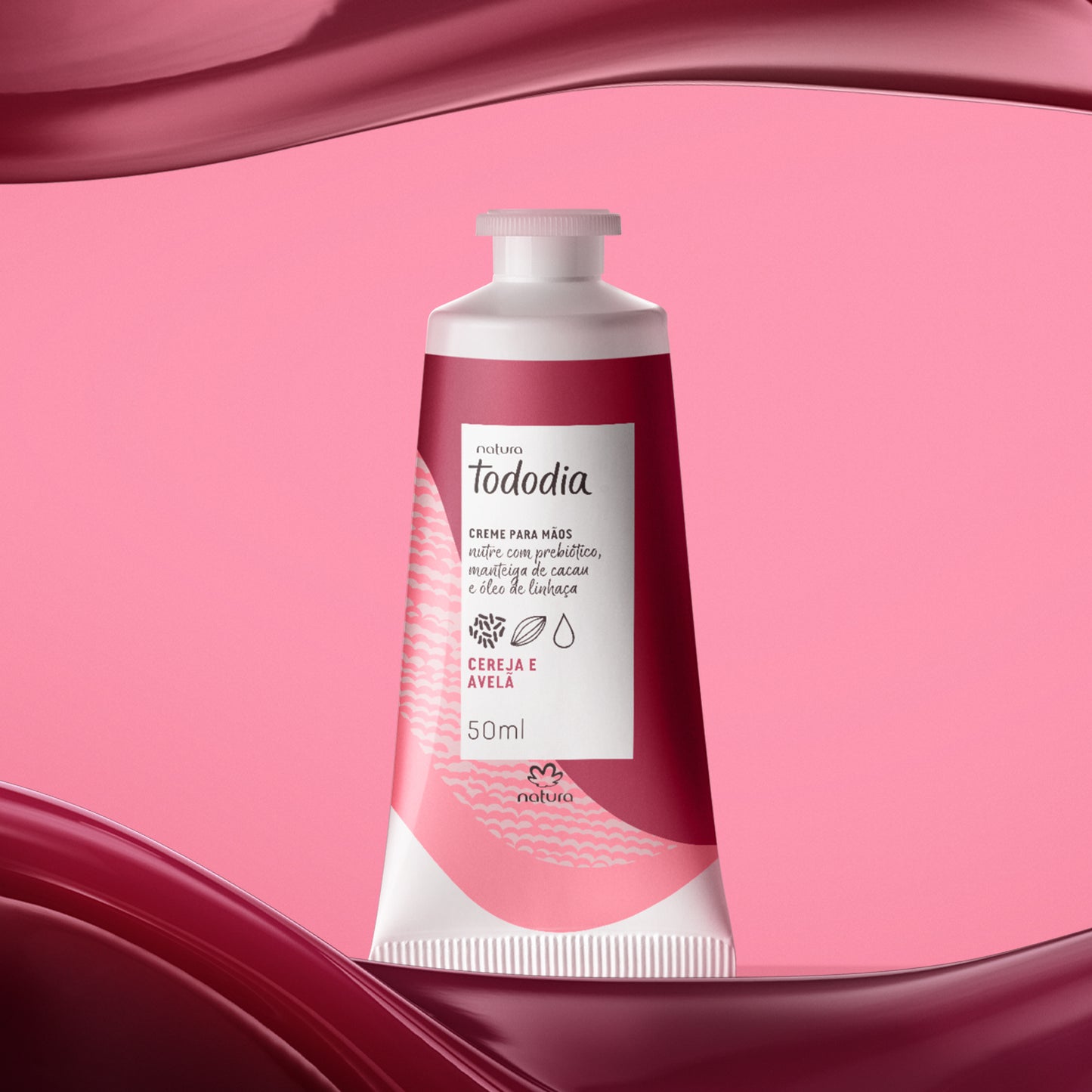 Creme Nutritivo para as Mãos Cereja e Avelã Tododia 50ml - Natura