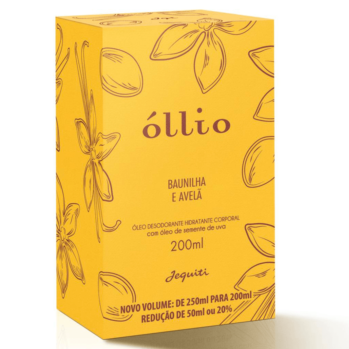Óleo Desodorante Hidratante Corporal Óllio Baunilha e Avelã 200ml - Jequiti