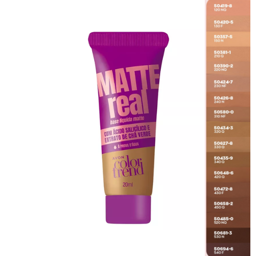 Base Líquida Matte Real Color Trend - Avon