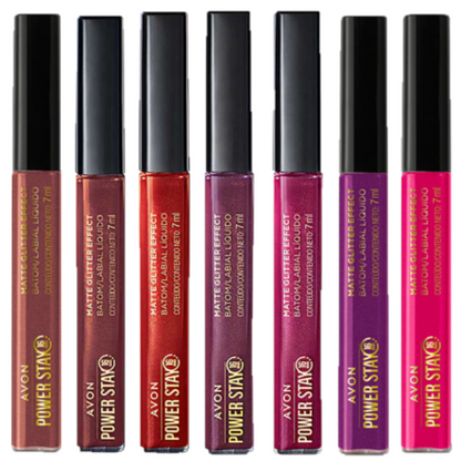 Power Stay Batom Líquido Matte Glitter Effect 16h Avon