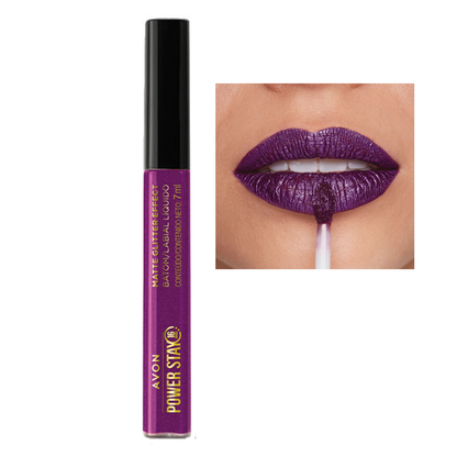 Power Stay Batom Líquido Matte Glitter Effect 16h Avon