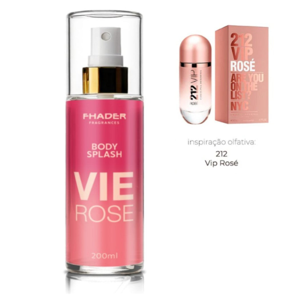 Body Splash Fhader Vie Rose 200ml