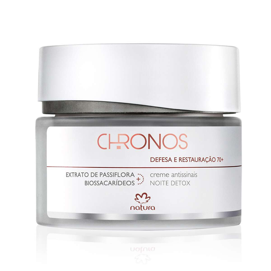 Creme Antissinais Preenchimento e Revitalização 70+ Noite Chronos 40g- Natura
