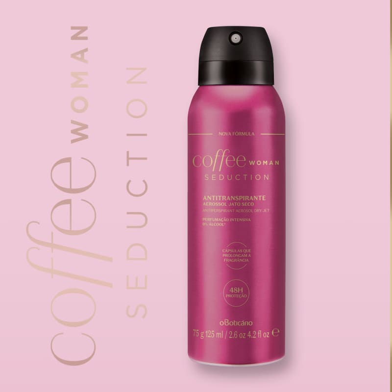 Desodorante Antitranspirante Aerosol Coffee Woman Seduction 125ml - o Boticário