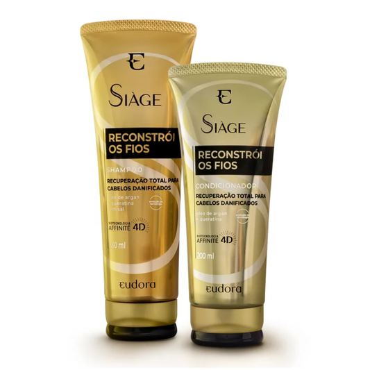 Combo Siàge Reconstrói os Fios Shampoo (250ml)+ Condicionador (200ml) - Eudora
