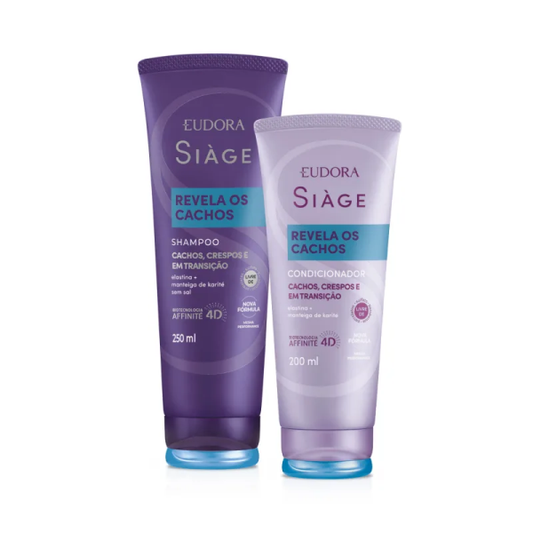 Combo Siage Revela os Cachos Shampoo 250ml + Condicionador 200ml - Eudora