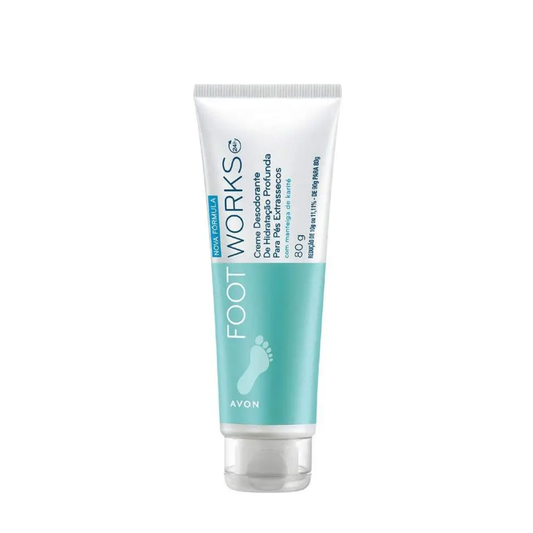 Foot Works Creme Desodorante Hidratação Profunda Para Pés Extrassecos 80g - Avon