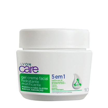 Gel Creme Facial Hidratante Matificante 5 em 1 Avon Care 100g