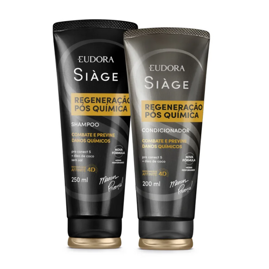 Combo Siàge Regeneração Pós Quimica Shampoo (250ml) + Condicionador (200ml) - Eudora
