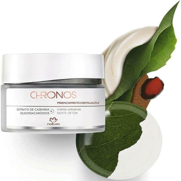 Creme Antissinais Preenchimento e Revitalização 60+ Noite Chronos 40g- Natura