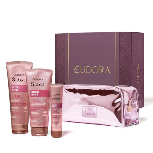 Kit Presente Siàge Nutri Rose com Nécessaire  - Eudora