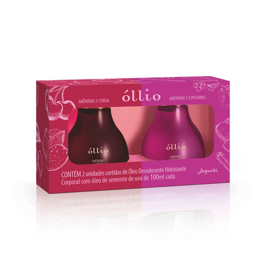 Estojo Ollio Amendoas e Cereja e Amendoas e Especiarias 2x 100ml - Jequiti