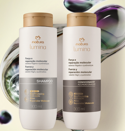 Kit Shampoo e Condicionador Lumina Força e Reparação Molecular 300ml - Natura