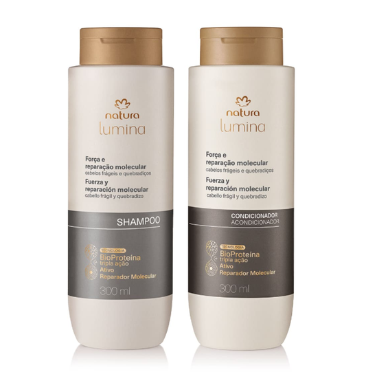 Kit Shampoo e Condicionador Lumina Força e Reparação Molecular 300ml - Natura