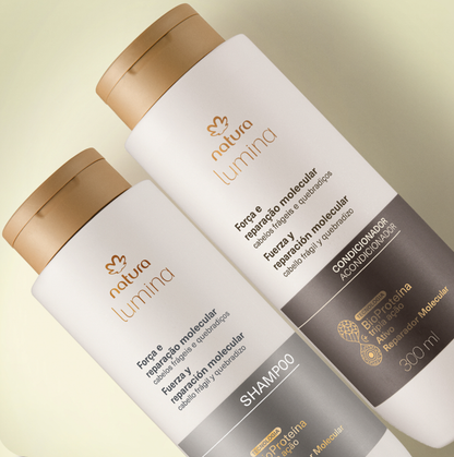 Kit Shampoo e Condicionador Lumina Força e Reparação Molecular 300ml - Natura