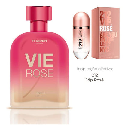 Combo Colonia Fhader 100ml + Creme Hidratante Fhader 200ml Vie Rose