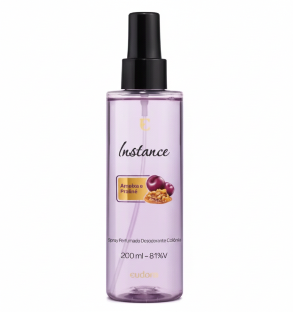 Kit Presente Ameixa e Praliné Instance Body Spray 200ml + Sabonete c/ 4 unid  Eudora