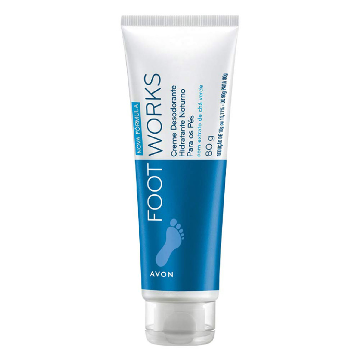 Foot Works Creme Desodorante Noturno Para Pés 80g - Avon