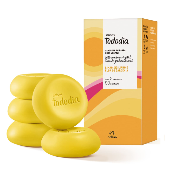 Sabonete em Barra Puro Vegetal Tododia (5 unidades) - Natura