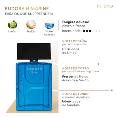 Eudora H Marine Desodorante Colônia 100ml - Eudora