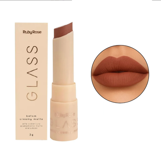 Batom Creamy Matte Glass 3g - Ruby Rose