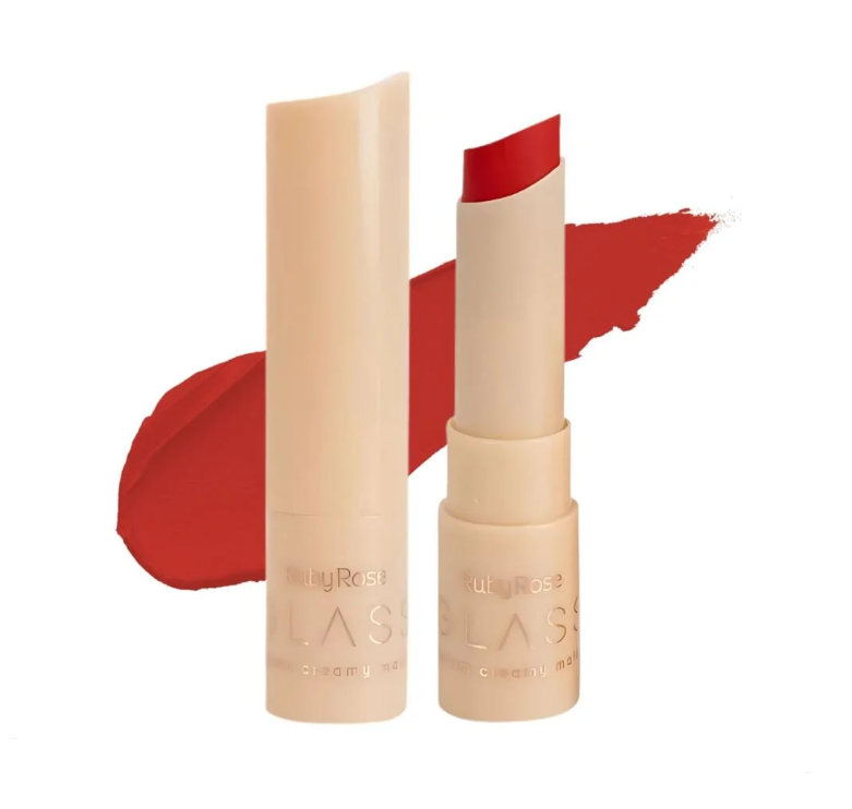 Batom Creamy Matte Glass 3g - Ruby Rose