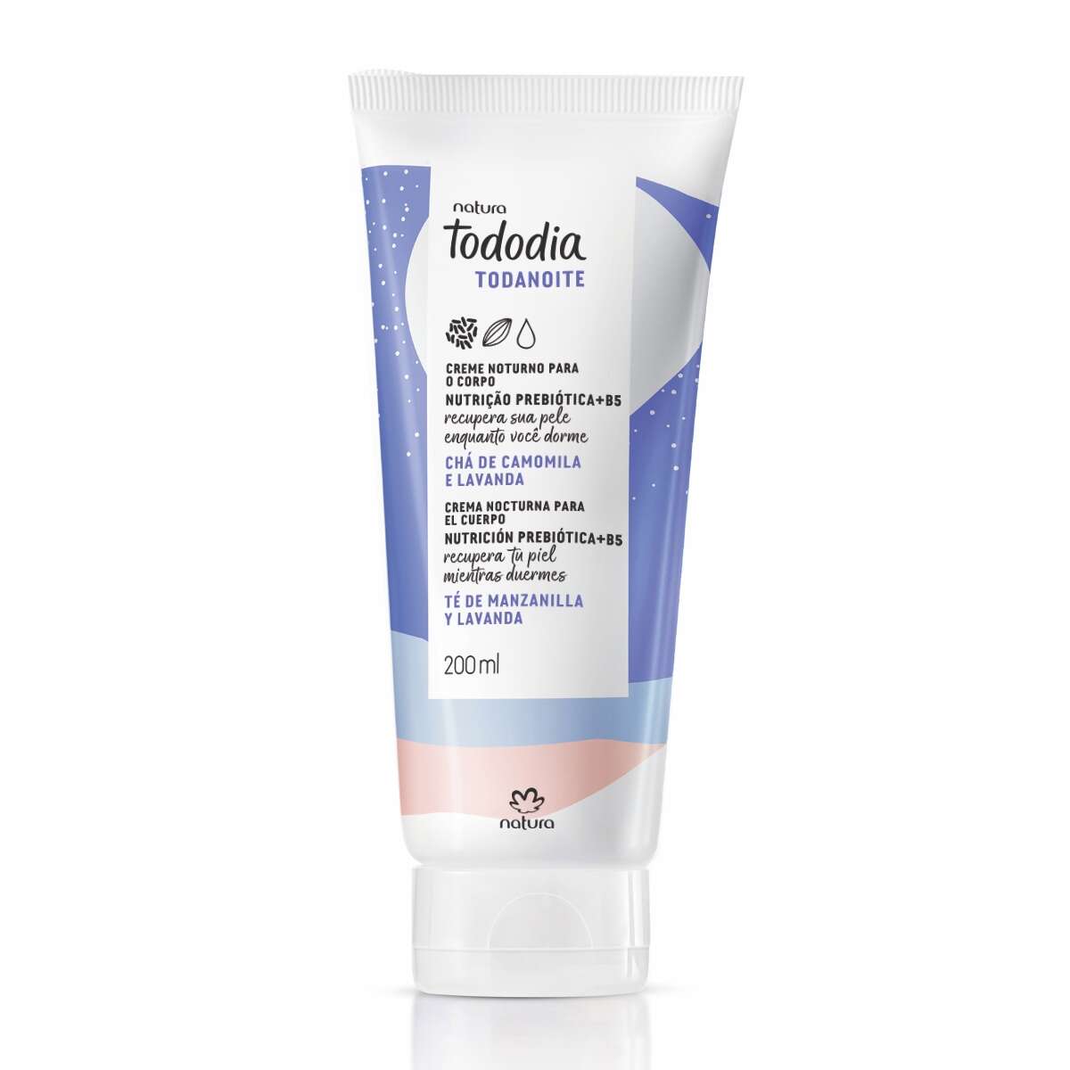 Creme Noturno Para o Corpo Tododia Todanoite Chá de Camomila e Lavanda 200ml Natura