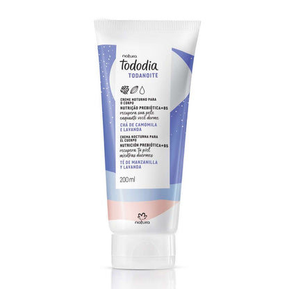 Creme Noturno Para o Corpo Tododia Todanoite Chá de Camomila e Lavanda 200ml Natura