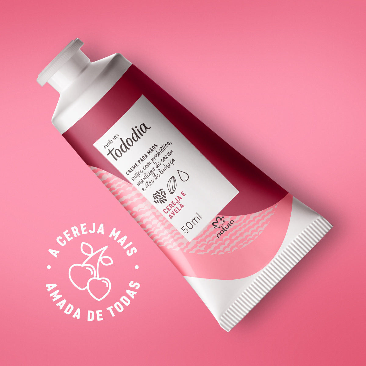 Creme Nutritivo para as Mãos Cereja e Avelã Tododia 50ml - Natura