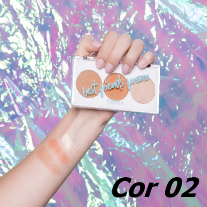 Paleta BFF Contorno, Blush e Iluminador