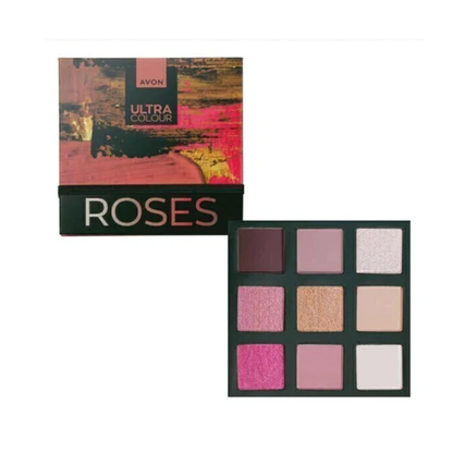 Paleta de Sombra para Olhos Ultra Colors Roses Avon 9 Cores -  Avon