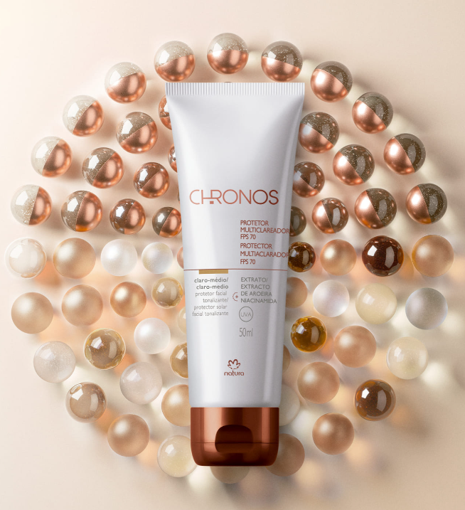 Protetor Multiclareador FPS 70 Chronos Derma 50ml - Natura