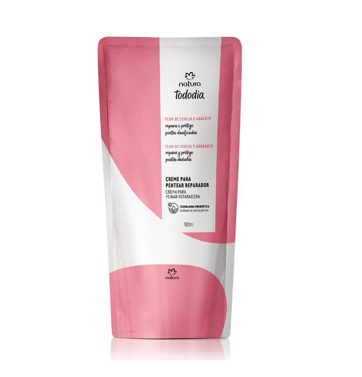 Tododia REFIL Creme para Pentear Reparador  Flor de Cereja e Abacate 180ml - Natura