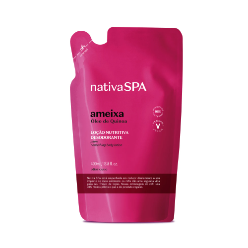 Refil Nativa SPA Loção Hidratante Corporal  Ameixa 400ml - oBoticário