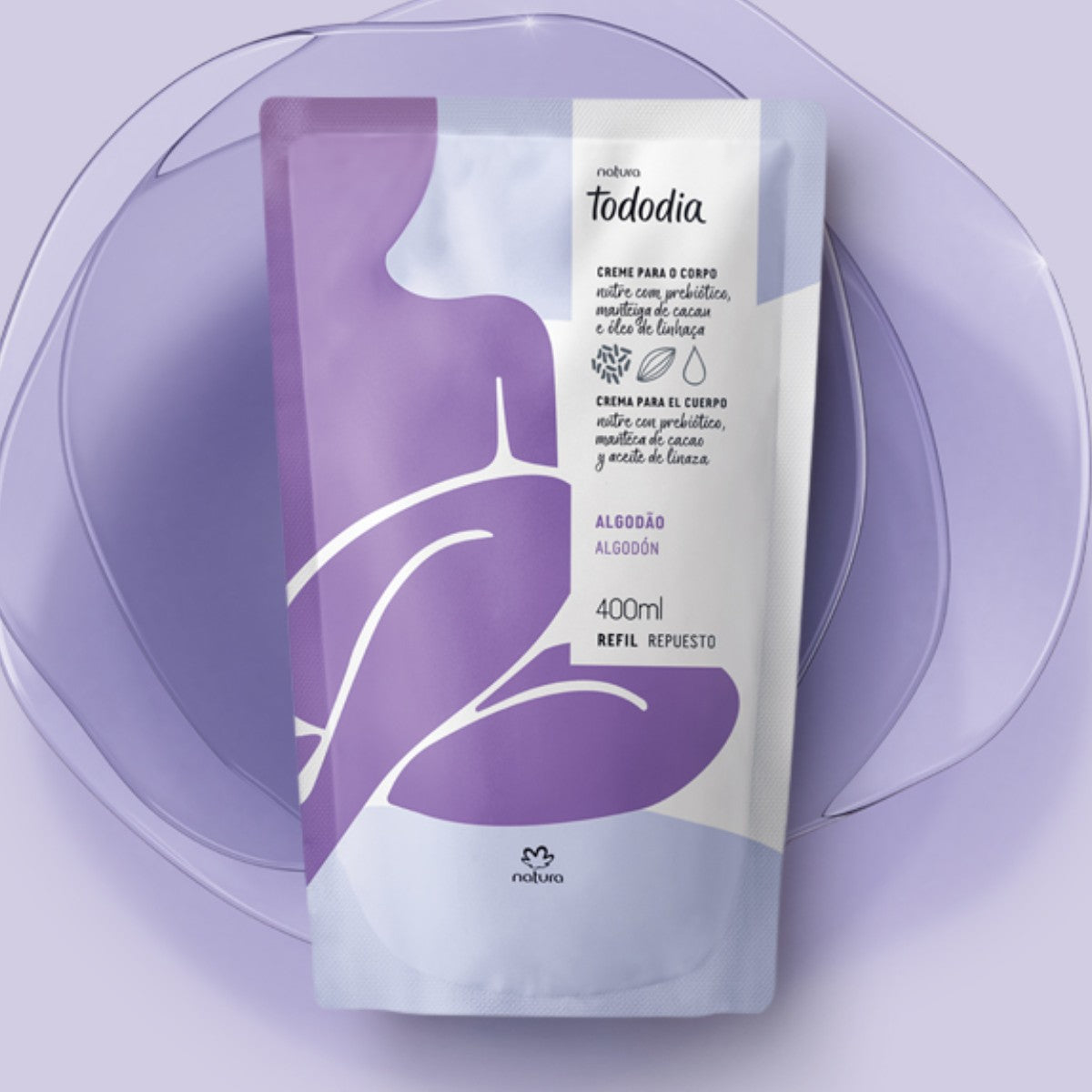 Creme Nutritivo Tododia 400ml Refil Algodão