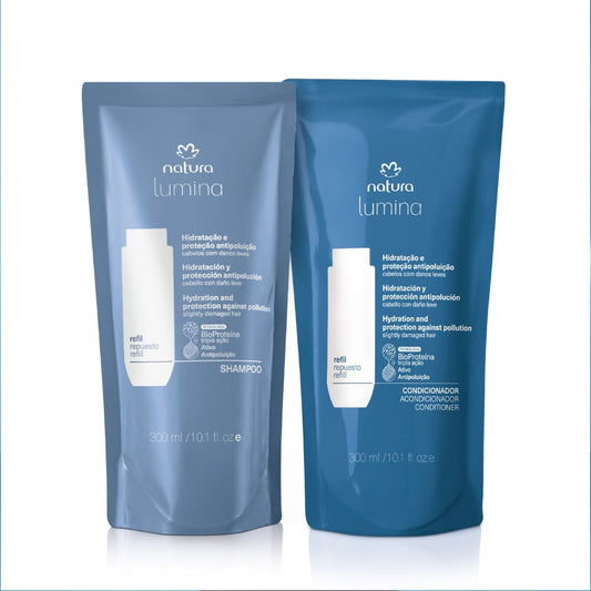 Kit Refil Lumina Cabelos com Danos Leves Shampoo + Cond - Natura
