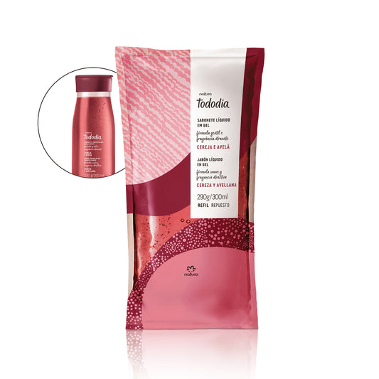 Refil Sabonete Líquido em Gel Tododia Cereja e Avelã 300ml - Natura