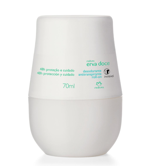 Desodorante Antitranspirante Roll-On Erva Doce 70ml - Natura